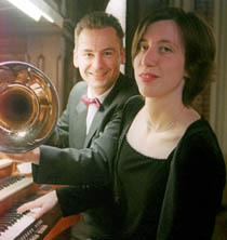 Laura Ulrich (Orgel) und Tobias Trommer (Posaune) - Klick zum Vergrößern